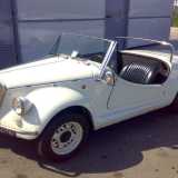 La Fiat 500 Gamine Vignale bianca, decapottabile a due posti con sedili in pelle del 1972